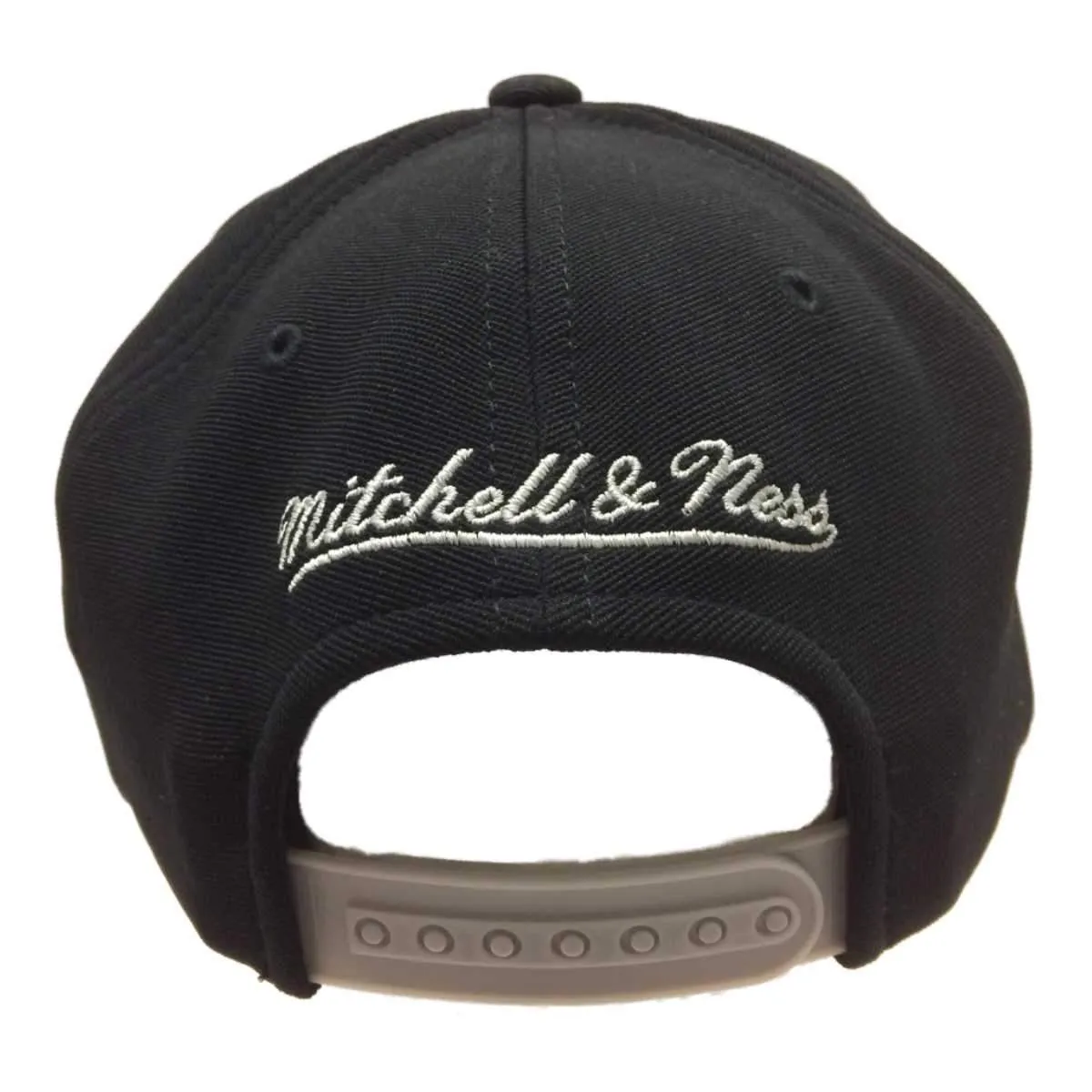 Mitchell & Ness Sports Black & Gray Adjustable Snapback Flat Bill Hat Cap