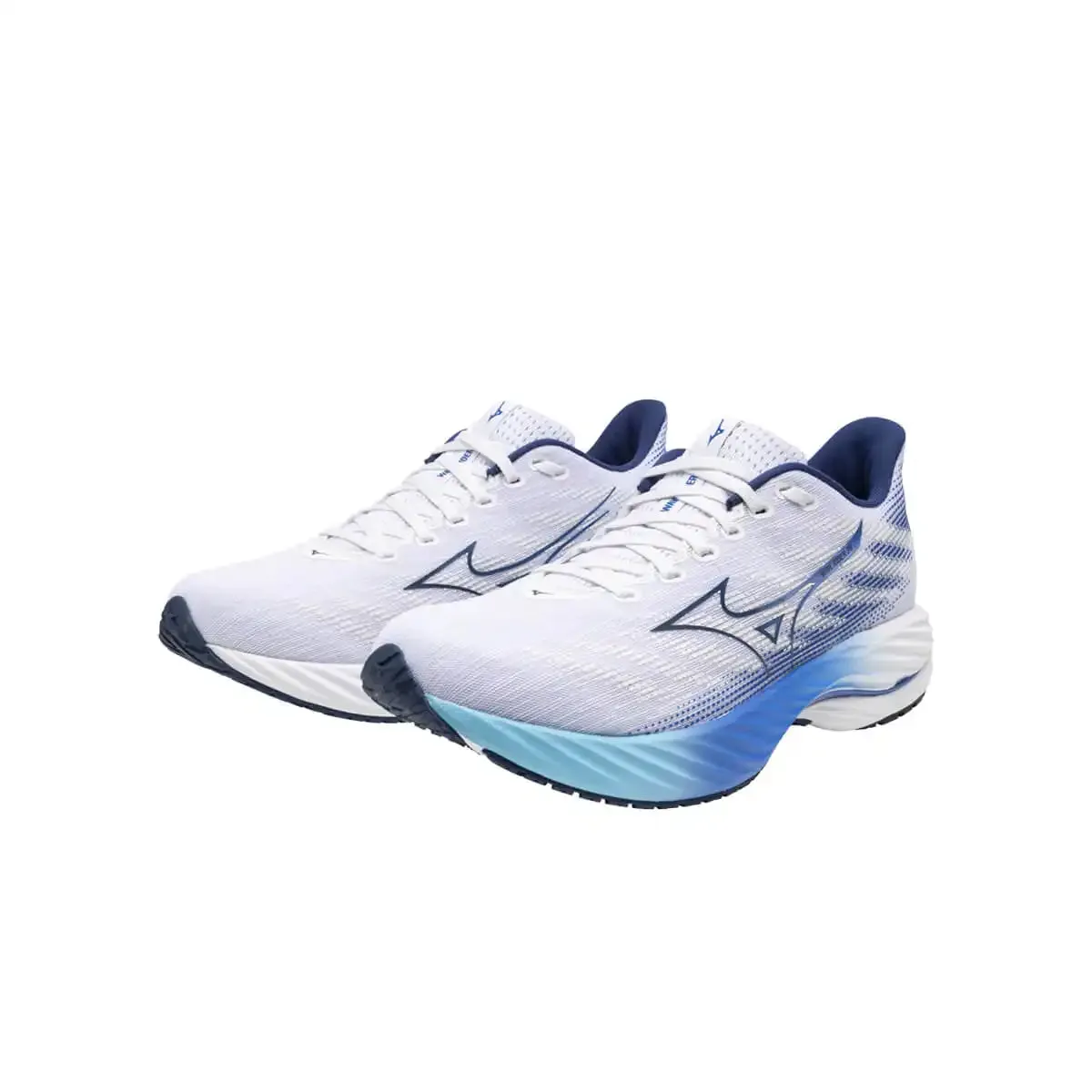 Mizuno Wave Rider 28 Mens | White/estate Blue/mugen Blue