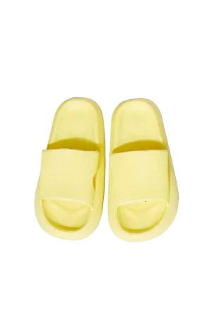 MMShoes Arms Around Me Open Toe Slide in Yellow