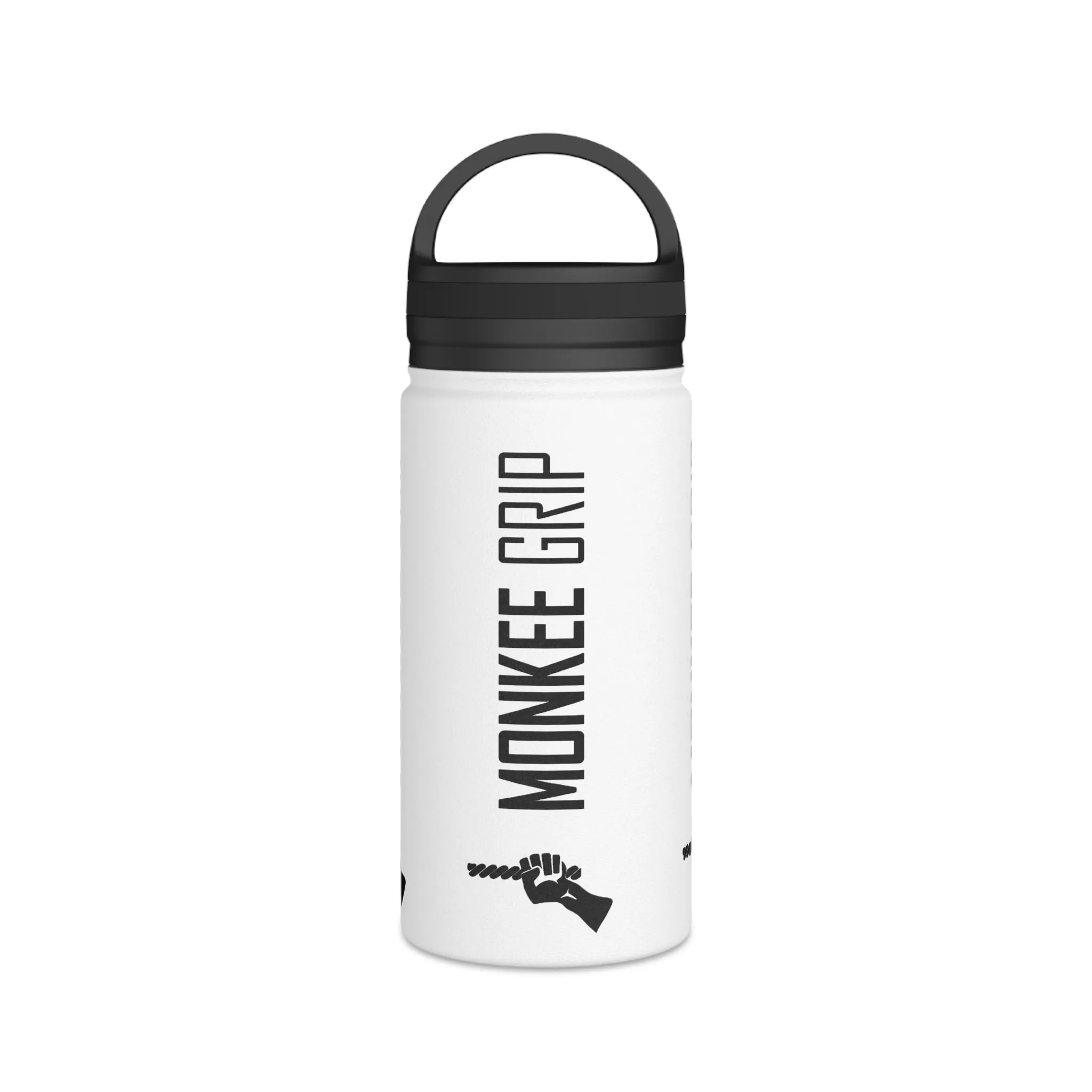 Monkee Grip Stainless Steel Water Bottle, Handle Lid