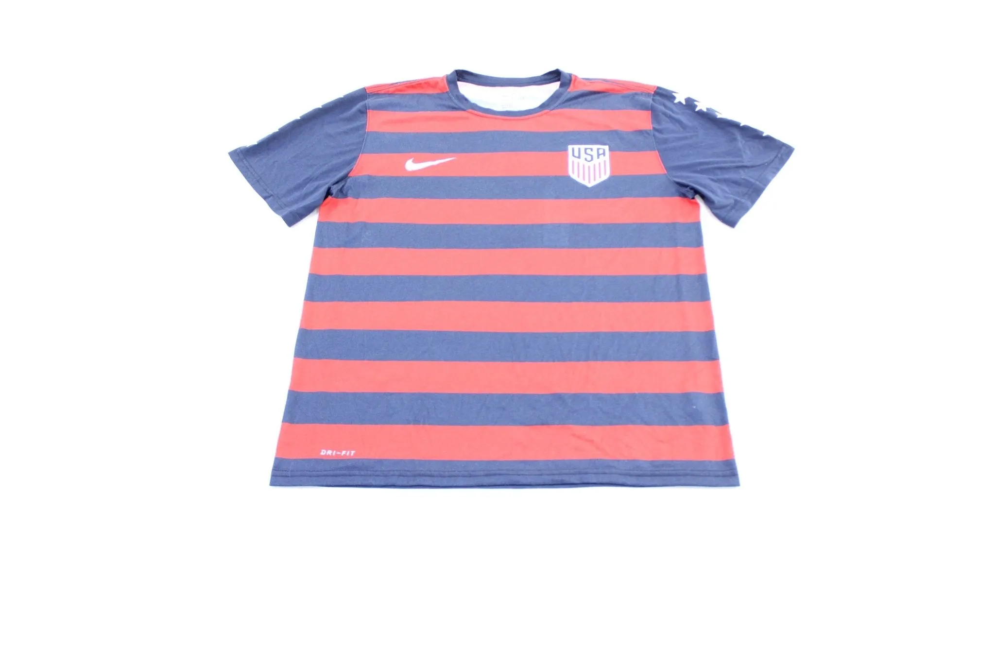 Nike Logo Team USA Soccer Striped Soccer Jersey