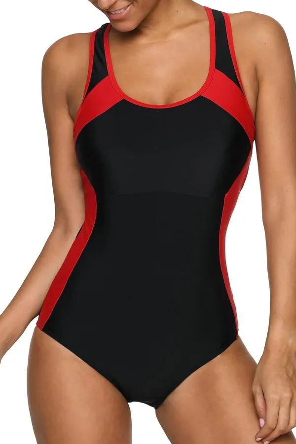 One Piece Athletic Lap Swimming Competition Racing Swimsuit