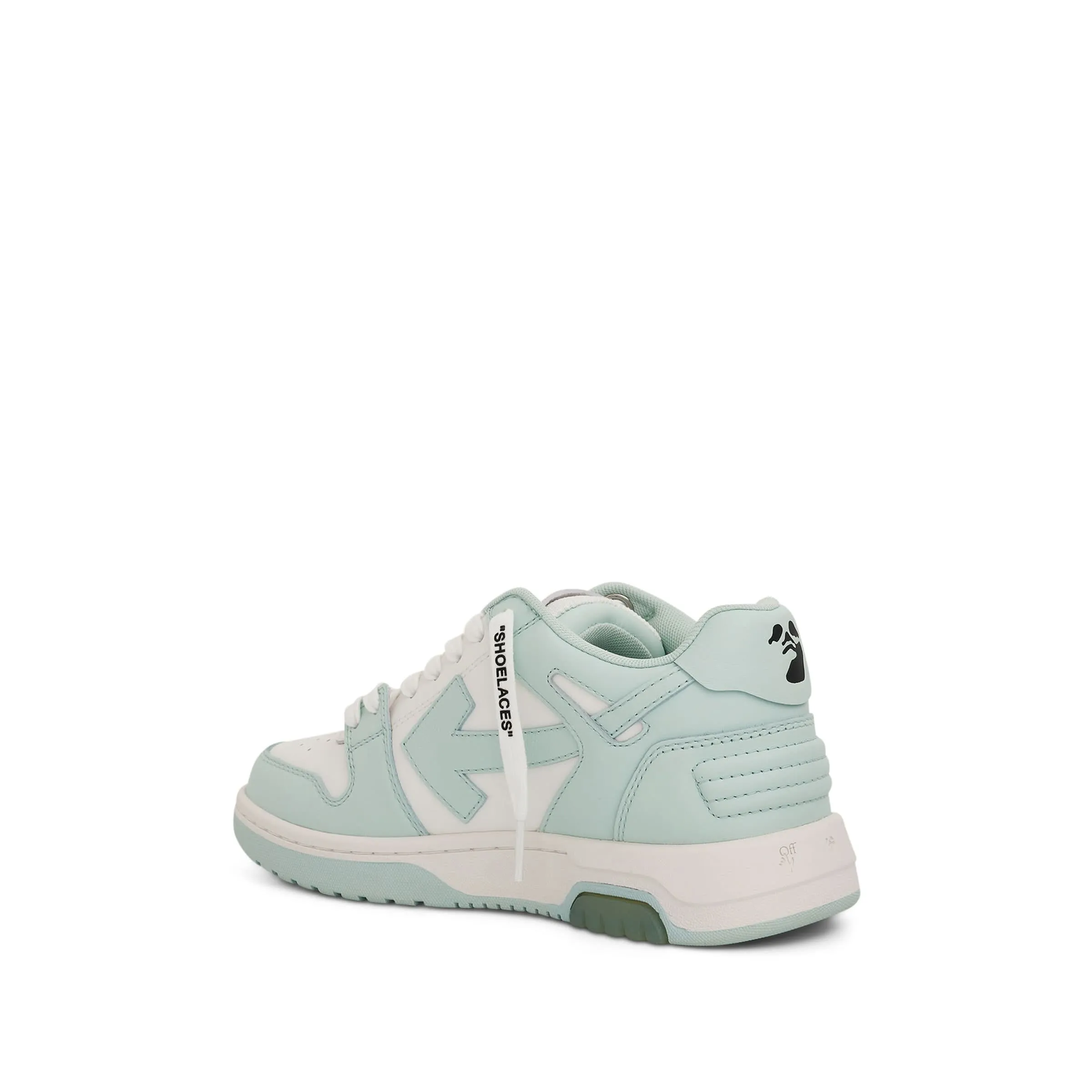 Out Of Office Leather Sneaker in Mint/White