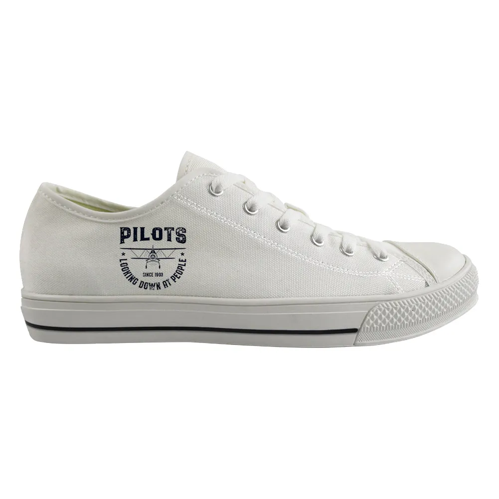 Pilots Looking Down at People Since 1903 Designed Canvas Shoes (Men)