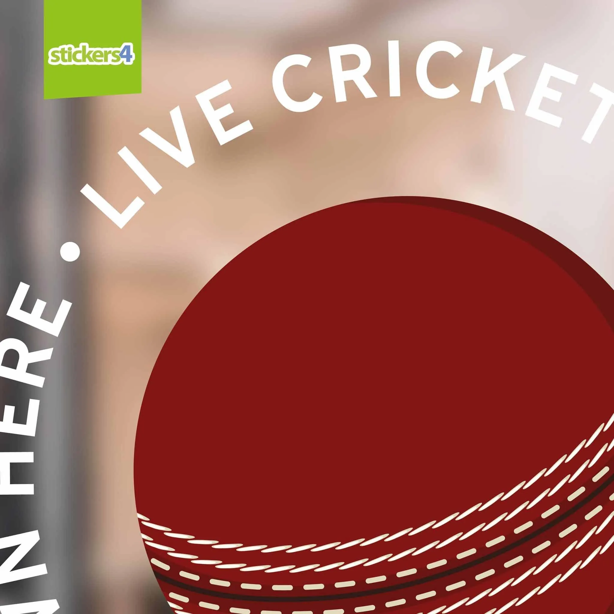 "Live Cricket Shown Here" Roundel Window Sticker