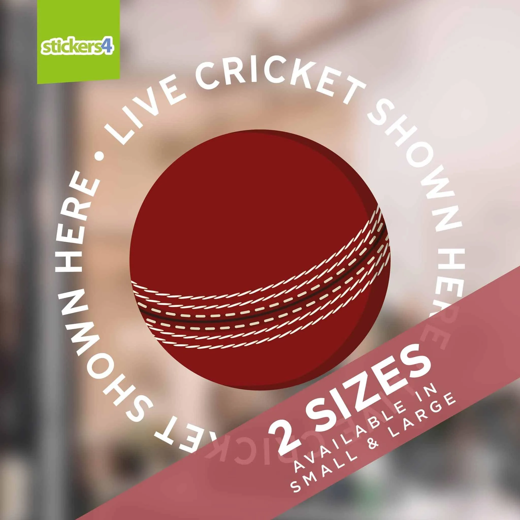 "Live Cricket Shown Here" Roundel Window Sticker