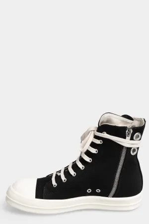 Ramones eyelet sneakers, Black/Milk