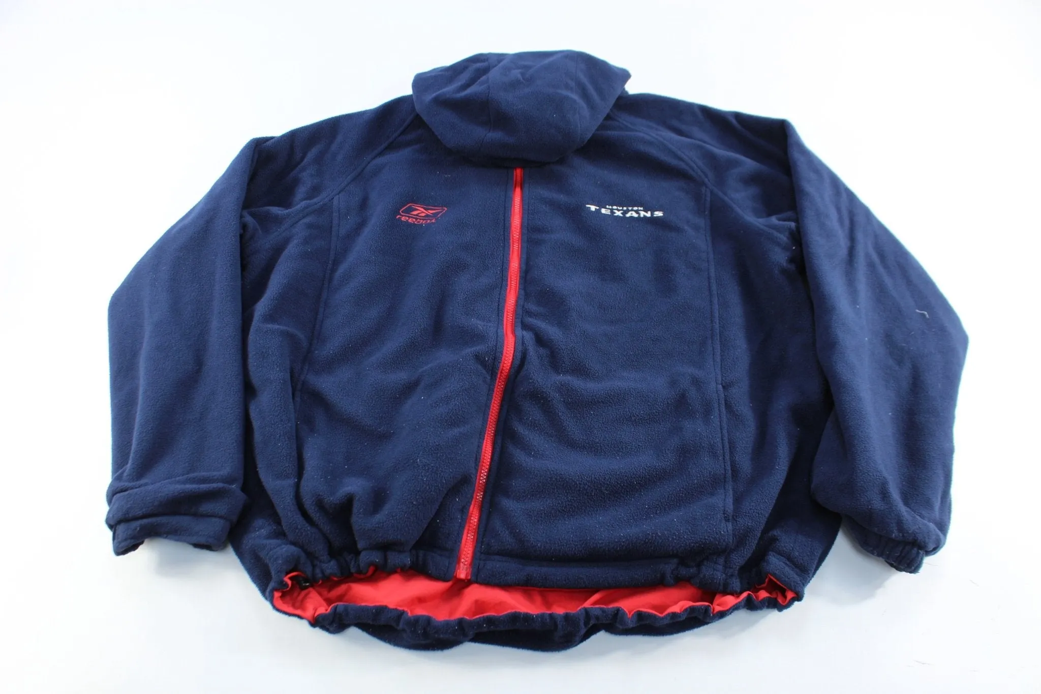 Reebok Embroidered Logo Houston Texas Reversible Zip Up Jacket