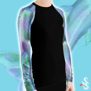 Shimmering Mermaid Tail Women's Rash Guard