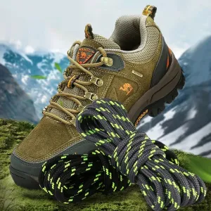 Sporty Style Two-Tone Round Hiking Shoelaces