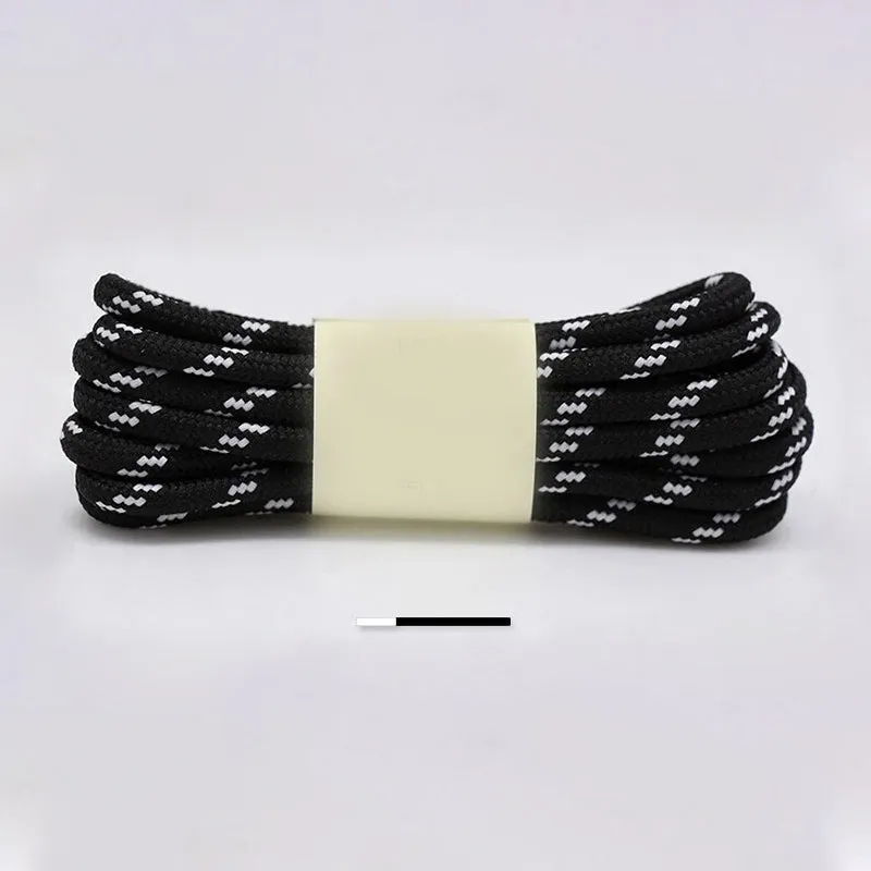 Sporty Style Two-Tone Round Hiking Shoelaces