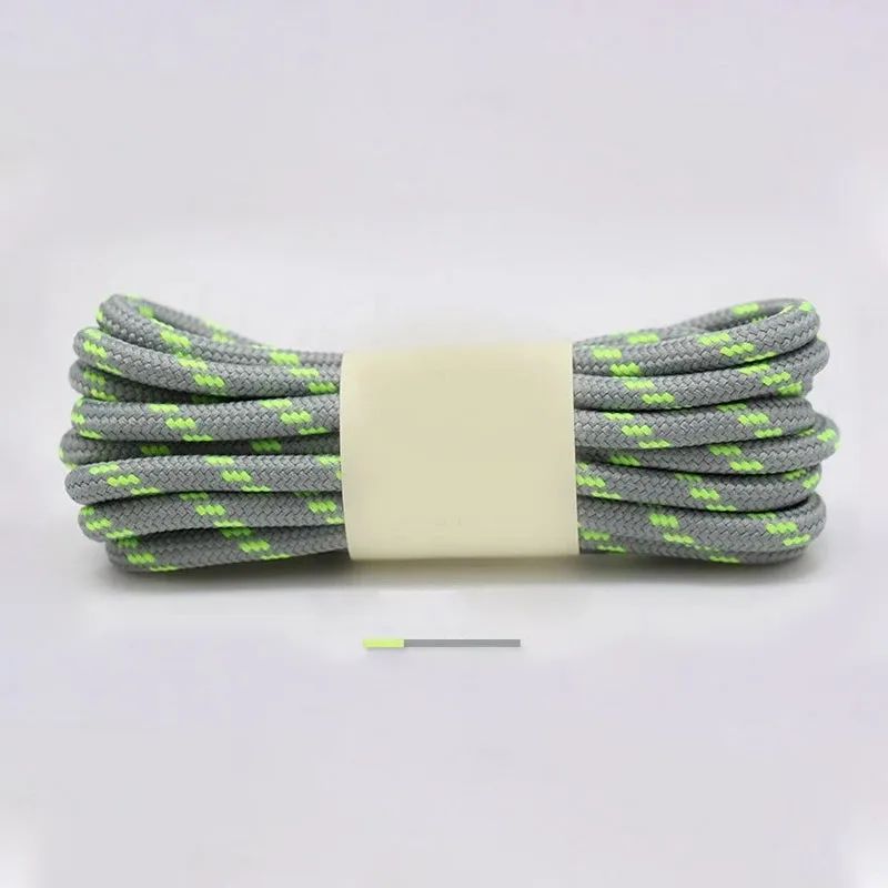 Sporty Style Two-Tone Round Hiking Shoelaces