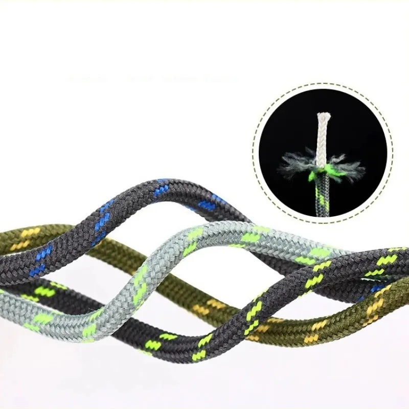 Sporty Style Two-Tone Round Hiking Shoelaces