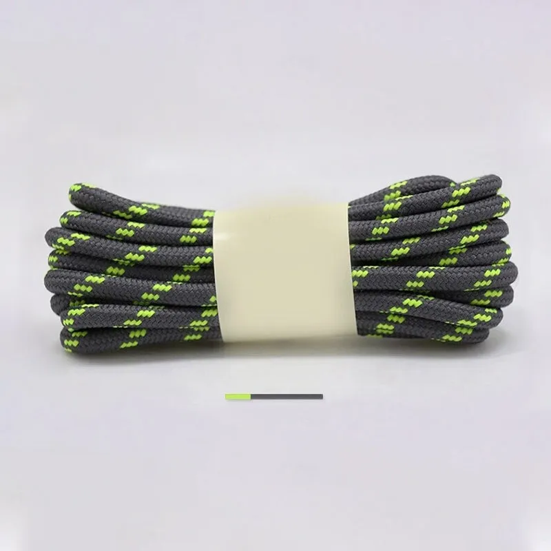 Sporty Style Two-Tone Round Hiking Shoelaces