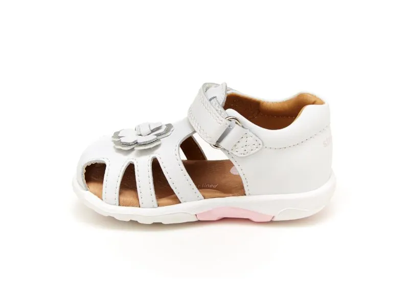 SRTech Eleni Kid's Leather Sandal - White