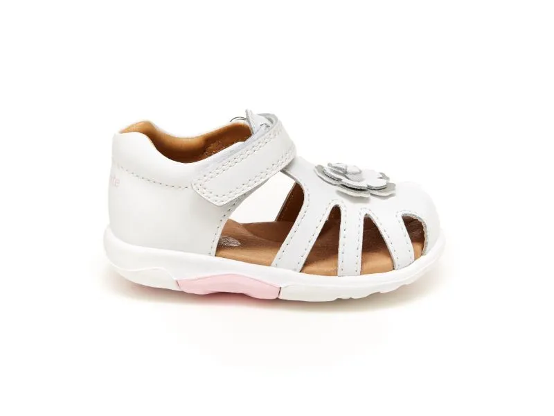 SRTech Eleni Kid's Leather Sandal - White