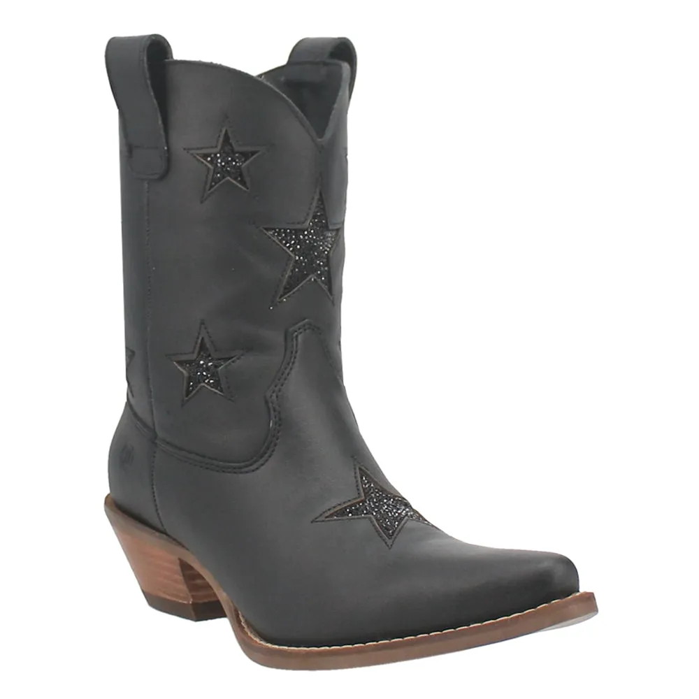 Star Struck Tooled Inlay Snip Toe Cowboy Booties