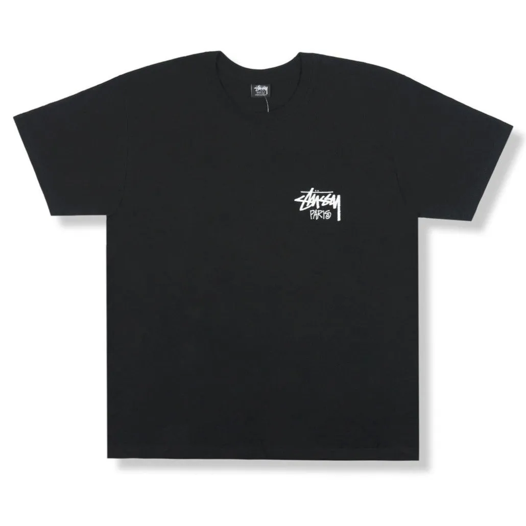 Stussy Stock Paris Tee Black