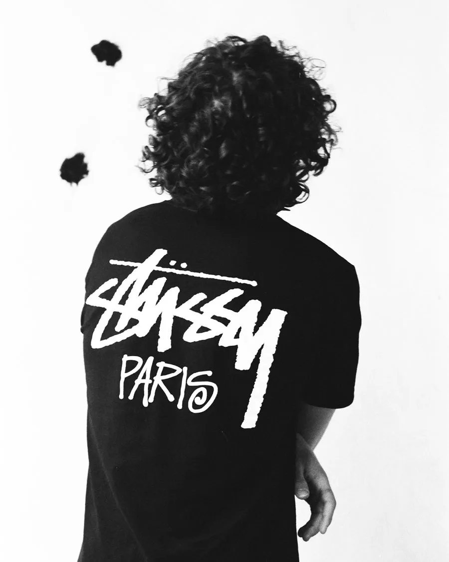 Stussy Stock Paris Tee Black