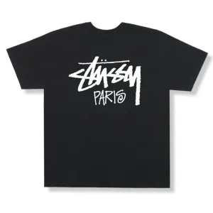 Stussy Stock Paris Tee Black