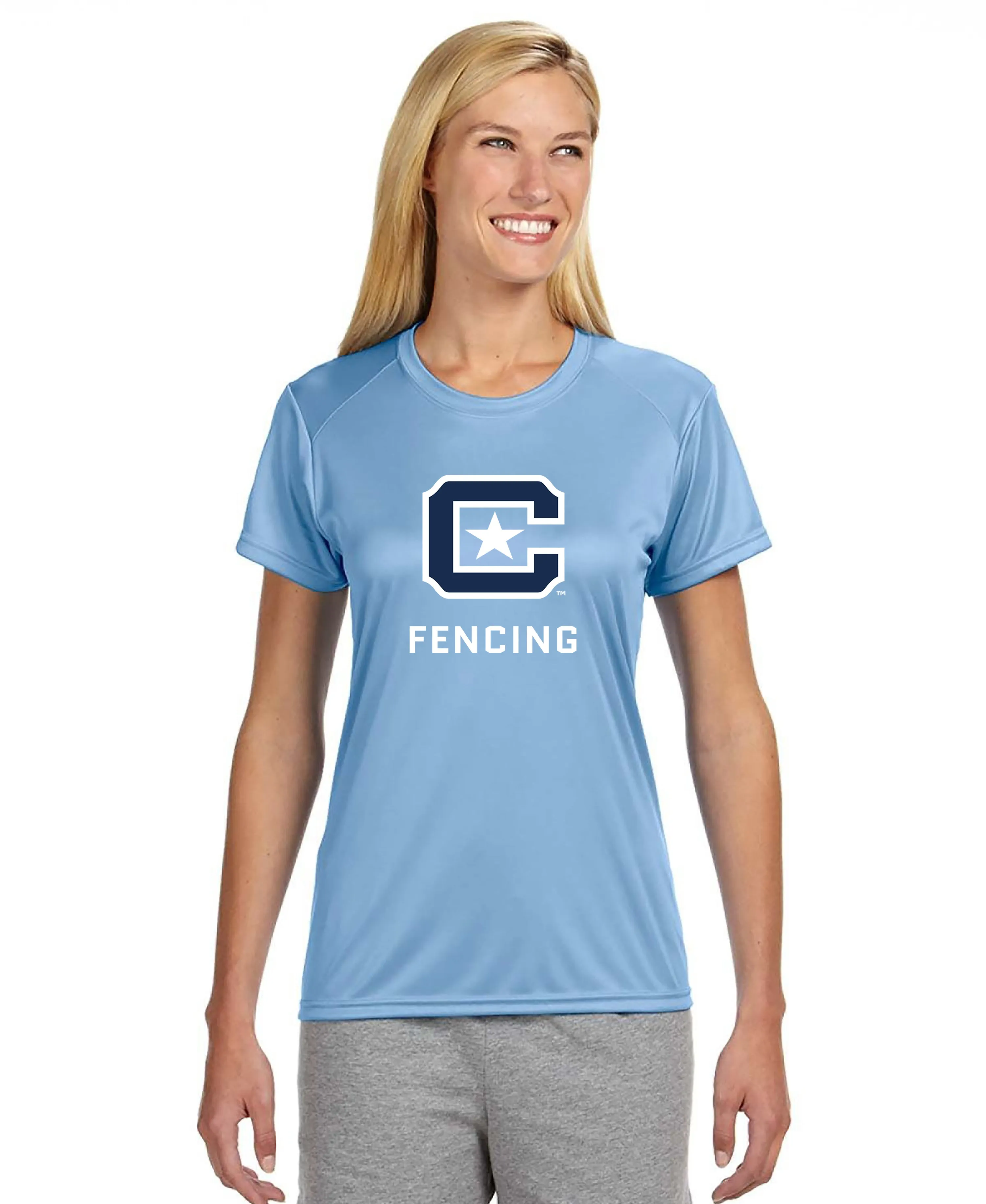 The Citadel C, Club Sports - Fencing, A4 Ladies' Cooling Performance T-Shirt