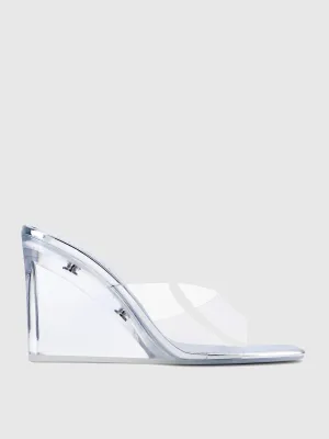 The Riri Wedge - Glassy Silver