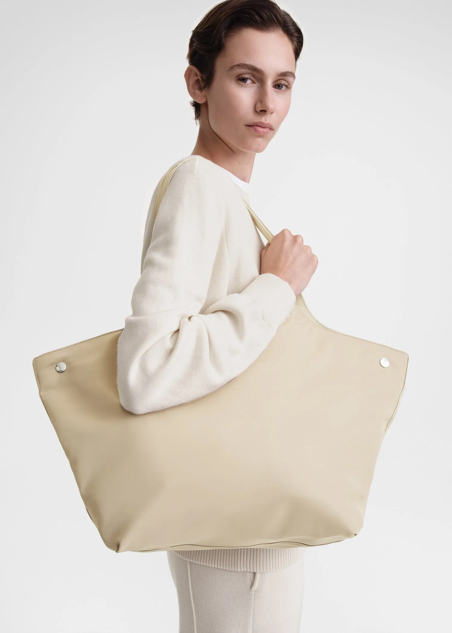 Twin tote beige