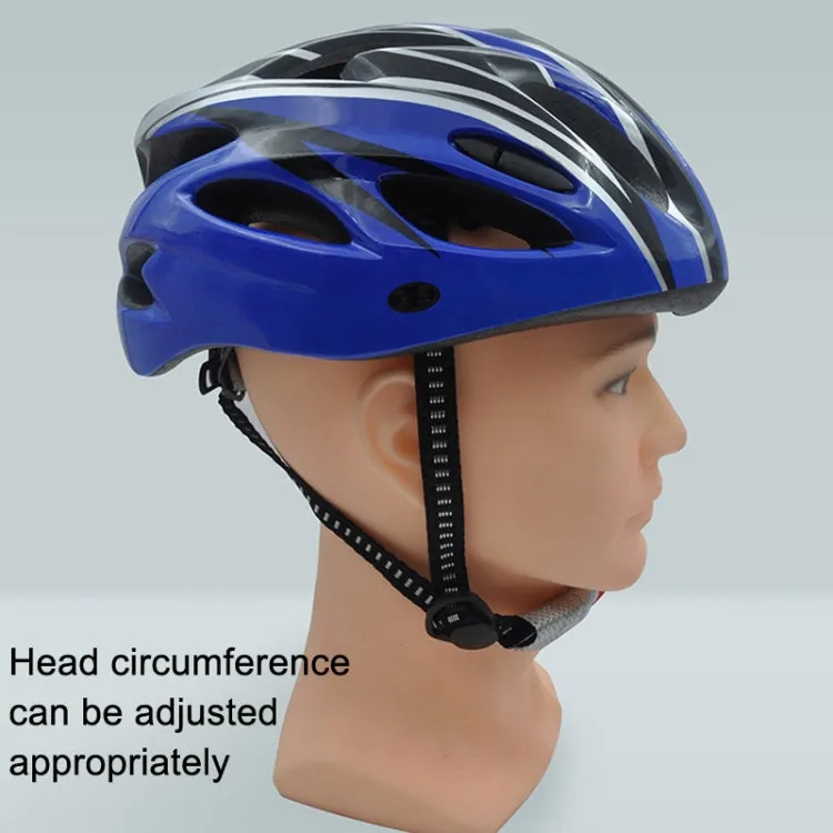 Unisex Cycling Bike One-piece Helmet, Size: One Size About 57-62cm(Fiber Black)