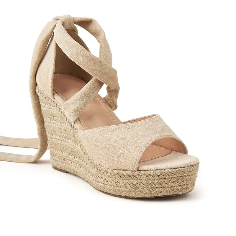 Wedge Heel lace-up Sandals