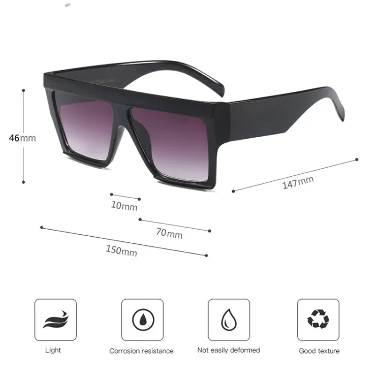 Women Oversized Square Frame Sunglasses Gradient Shades Sun Glasses(C3)