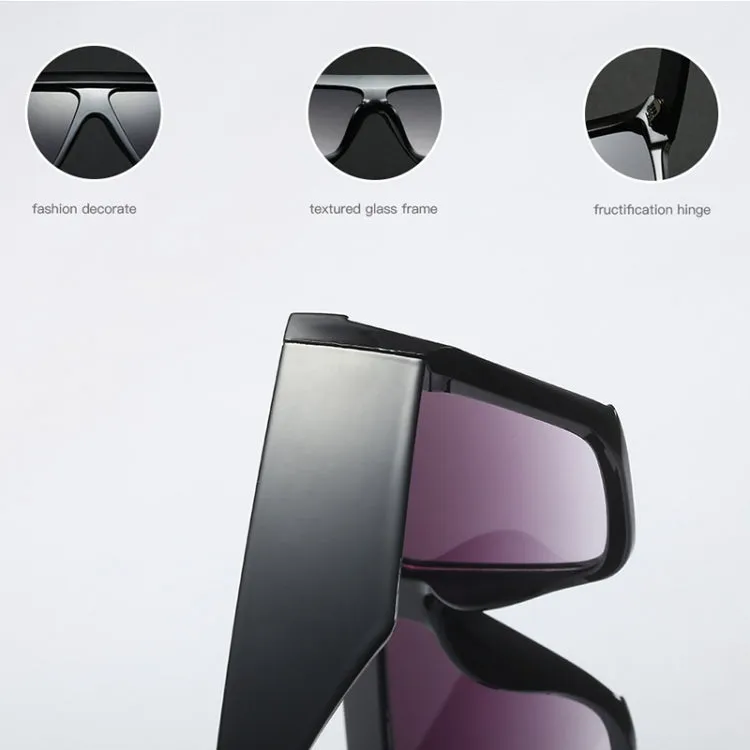 Women Oversized Square Frame Sunglasses Gradient Shades Sun Glasses(C3)