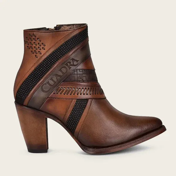 Women's Cuadra Honey Laser & Woven Round Toe Boot