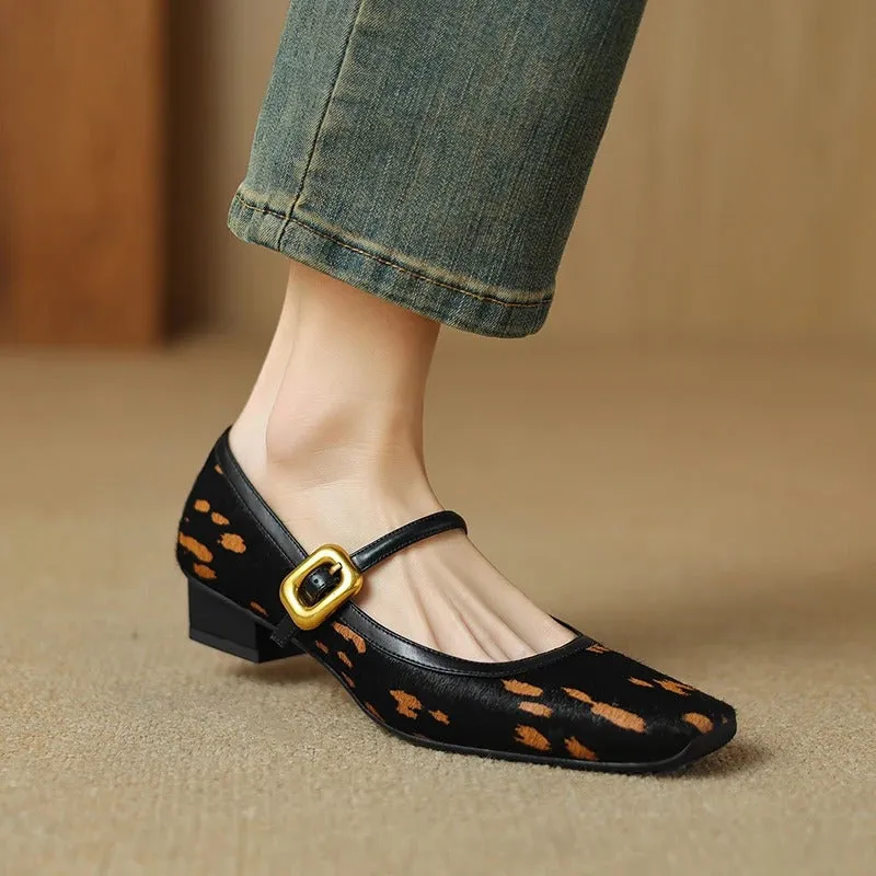 Women's Printed Vegan Leather Loafers Flat Shoes