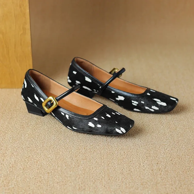 Women's Printed Vegan Leather Loafers Flat Shoes