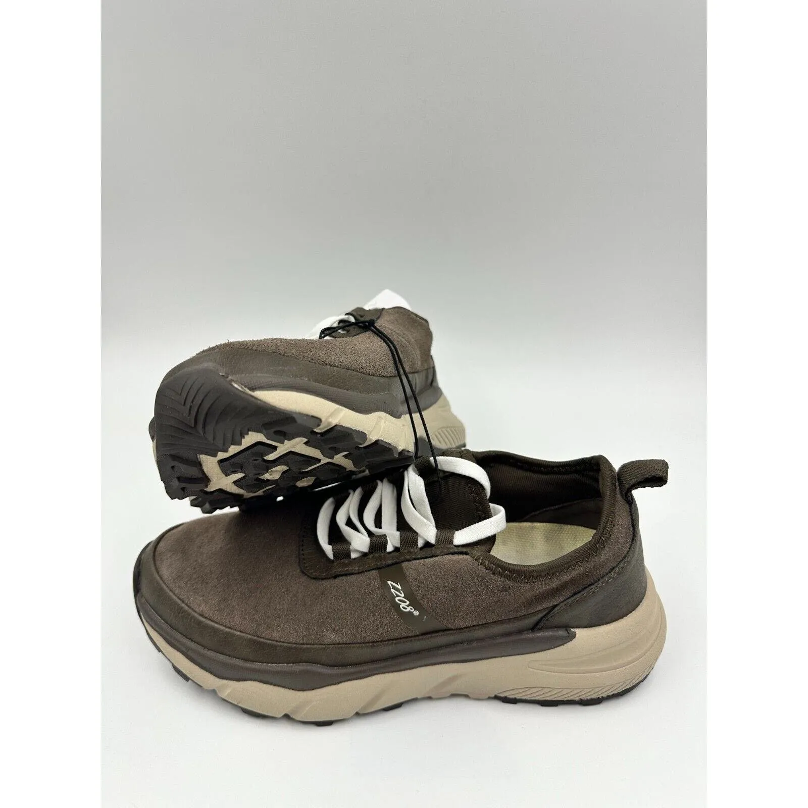 Women's Size 5, Brown Suede Casual Sneakers