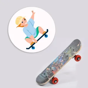 Wood Skateboard Skating Board Lightweight Board Cool Skate Board for Beginner/Kids/Teens/Adult and Return Gift Item (Roller Skate)