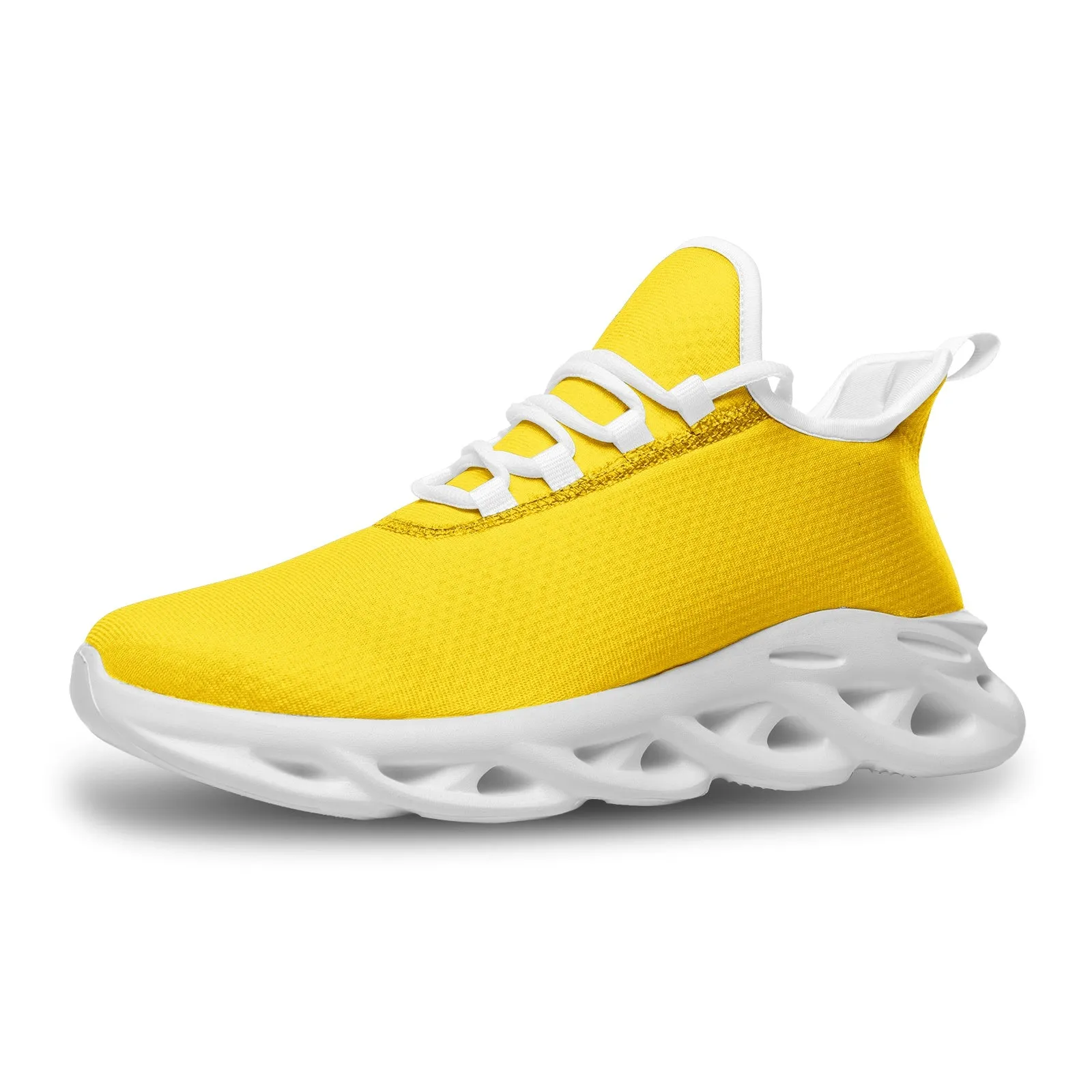 Yellow Cadmium Unisex Bounce Mesh Knit Sneakers